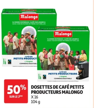 Dosettes de café Petits Producteurs Malongo