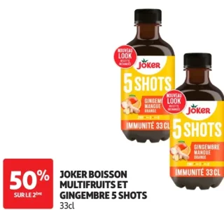 Joker Boisson multifruits et gingembre 5 shots