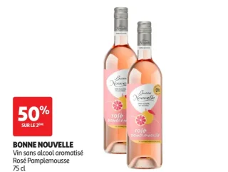 Bonne Nouvelle Vin sans alcool aromatisé Rosé Pamplemousse 75 cl