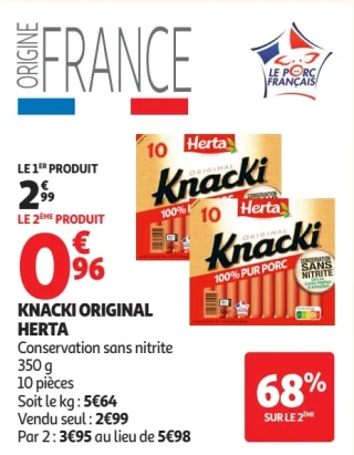 KNACKI ORIGINAL HERTA Conservation sans nitrite