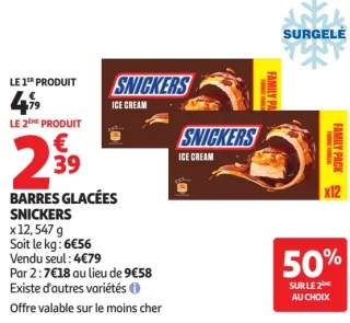 BARRES GLACÉES SNICKERS