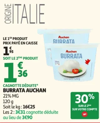 Burrata Auchan