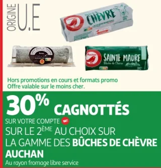 Bûches de chèvre Auchan