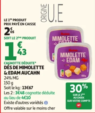 Dés de Mimolette & Edam Auchan