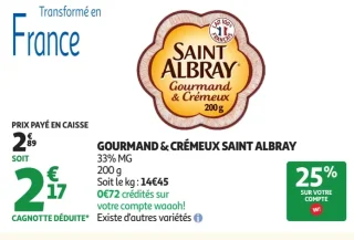 Gourmand & Crémeux Saint Albray