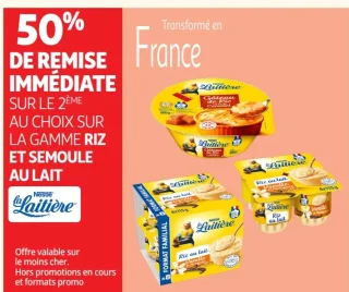 Riz et Semoule au lait Nestlé La Laitière
