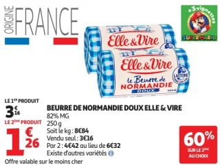 Beurre de Normandie Doux Elle & Vire