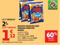 Biscuits soufflés goût original Monster Munch