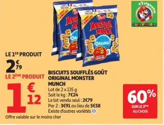 Biscuits soufflés goût original Monster Munch