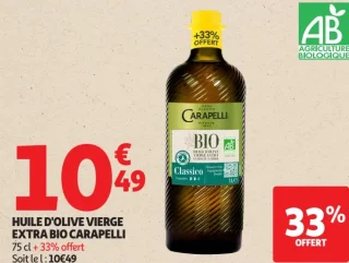 Huile d'olive vierge extra bio Carapelli Classico