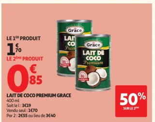 Lait de coco premium Grace