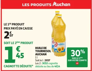 Huile de tournesol Auchan
