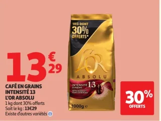 Café en grains Intensité 13 L'Or Absolu