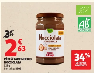 Pâte à tartiner bio Nocciolata Rigoni di Asiago