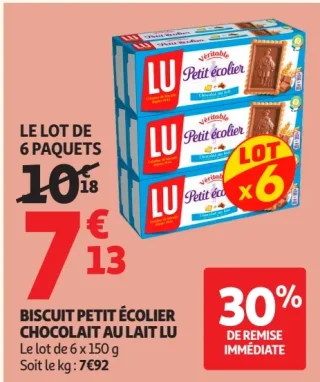 BISCUIT PETIT ÉCOLIER CHOCOLAT AU LAIT LU