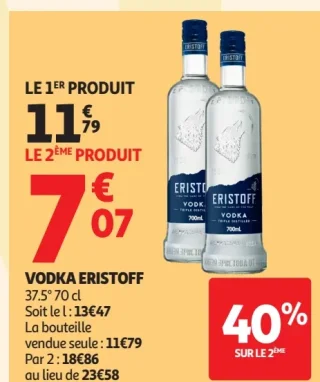 VODKA ERISTOFF 37.5° 70 cl