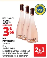 Vin rosé IGP Pays d'Oc Scarlette