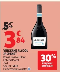 Vins sans alcool JP Chenet Cabernet Syrah