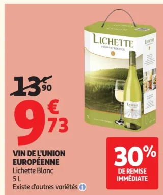 Vin de l'Union Européenne Lichette Blanc