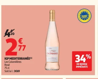 IGP MEDITERRANÉE Les Calandières Rosé