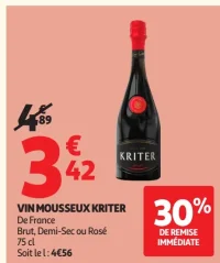 Vin Mousseux Kriter Brut, Demi-Sec ou Rosé
