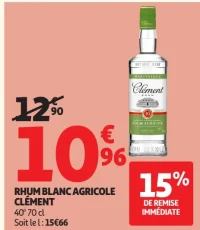 Rhum blanc agricole Clément