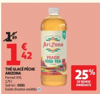 Thé glacé pêche Arizona Format XXL