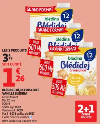 Blédidej Délice biscuité vanille Blédina