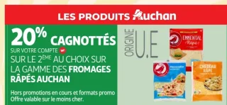 Fromages râpés Auchan
