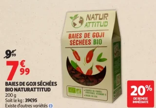 Baies de Goji séchées bio Natur'Attitud