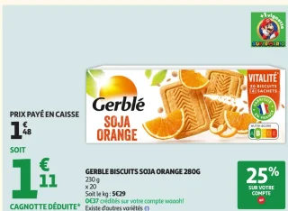 Gerblé Biscuits Soja Orange