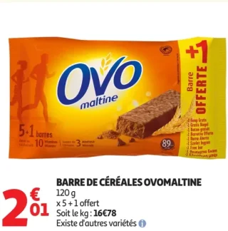 Barre de céréales Ovomaltine