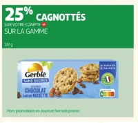 Gerblé Sans Sucres Cookie Chocolat Saveur Noisette