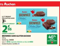 Brownies sans gluten Auchan