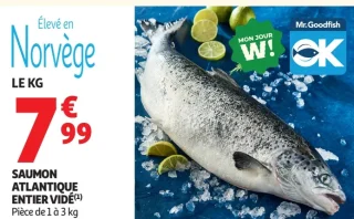 Saumon Atlantique entier vidé
