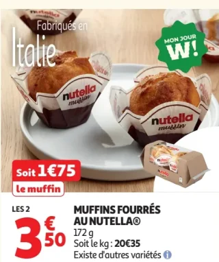 MUFFINS FOURRÉS AU NUTELLA®