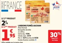 Lardons fumés Auchan Maxi format