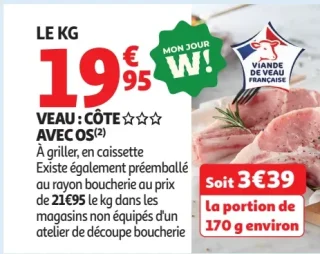 Veau : Côte Avec Os