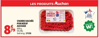 Viande Hachée Pur Bœuf Auchan
