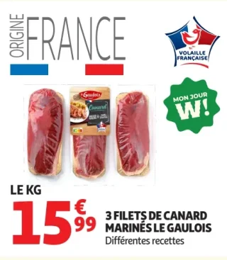 3 Filets de canard marinés Le Gaulois