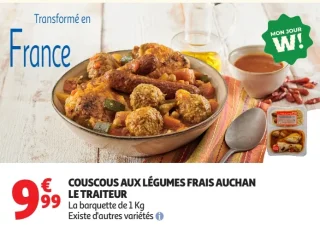 Couscous aux légumes frais Auchan Le Traiteur