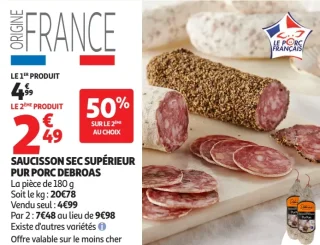 Saucisson sec supérieur pur porc Debroas