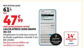 CALCULATRICE CASIO GRAPH 35+ E II