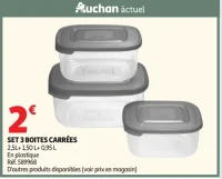 Set 3 boites carrées