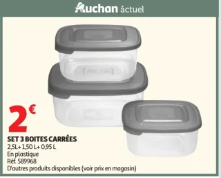 Set 3 boites carrées