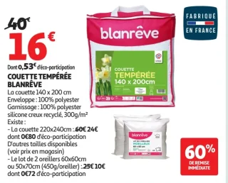 Couette tempérée Blanrêve