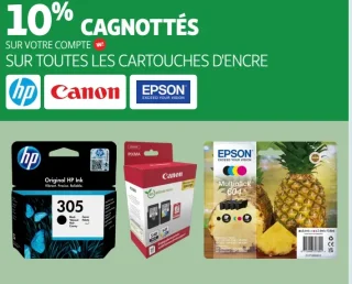 Cartouches d'encre HP, Canon, Epson