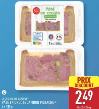 LA CUISINE DES SAVEURS® PÂTÉ EN CROÛTE JAMBON PISTACHE