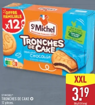 ST MICHEL TRONCHES DE CAKE 12 pièces