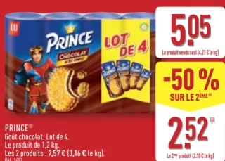 PRINCE® Goût chocolat. Lot de 4